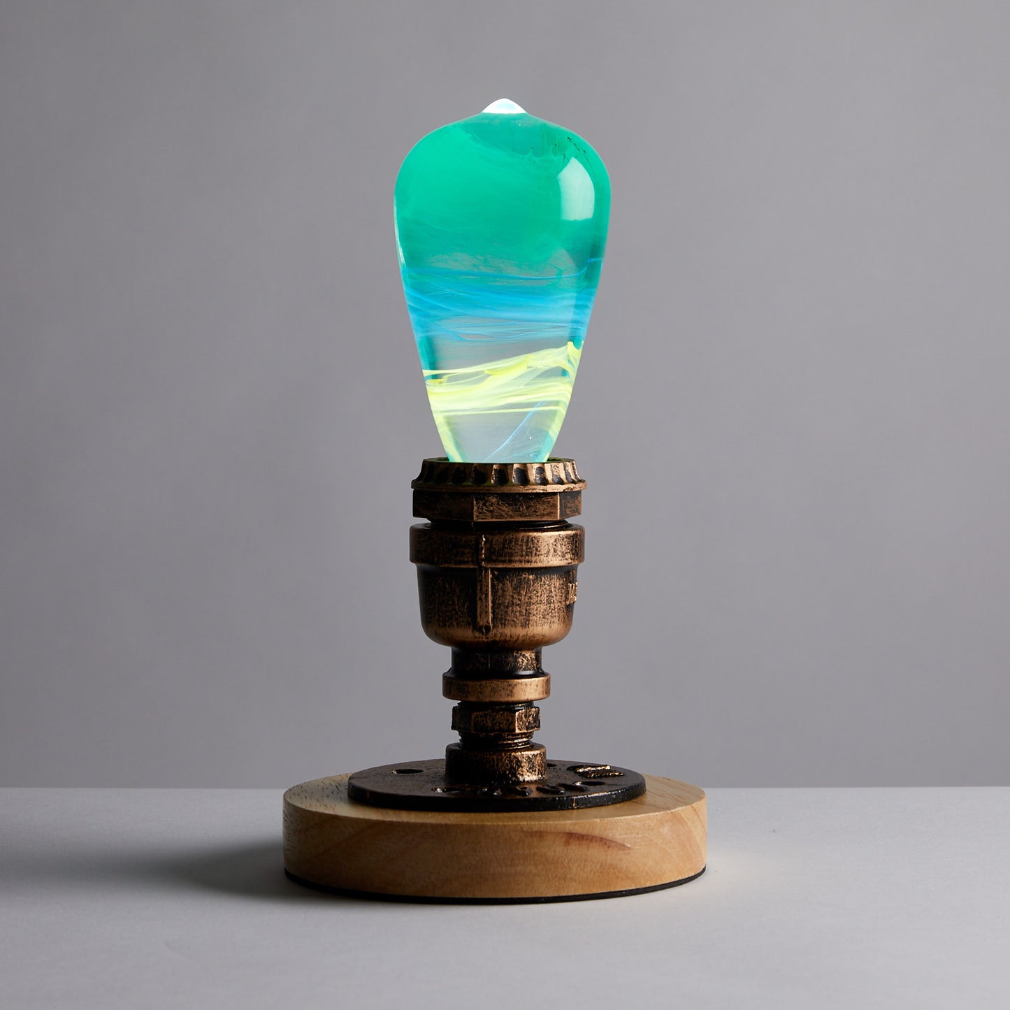 Aurelia™ Resin Lamp – Handcrafted LED Art Light with Metal Base (Limited Stock)