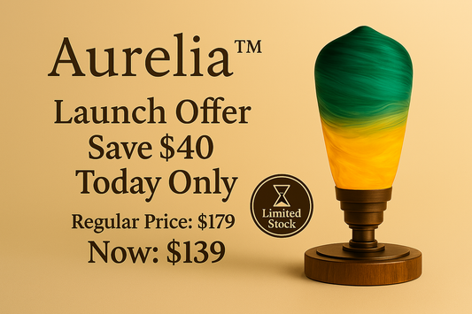 Aurelia™ Resin Lamp – Handcrafted LED Art Light with Metal Base (Limited Stock)